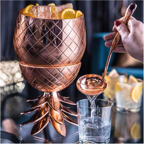 Cocktail Mug Pineapple – Unique Design Rose Gold | Drinkware for Tropical Cocktails & Tiki Drinks