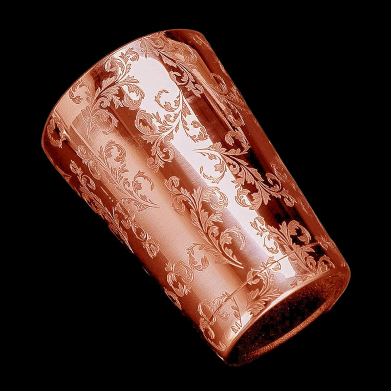 Copper Leaf Etched Boston Shaker 750 ML | Cocktail Shaker