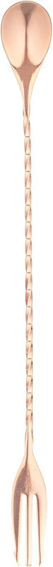 Copper Trident  Drop Bar Spoon (40 cm) - Premium Stainless Steel Cocktail Spoon for Bars and Home Use