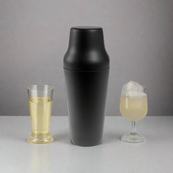 French Cocktail Shaker | 900 ML | Cocktail Shaker - Black Finish