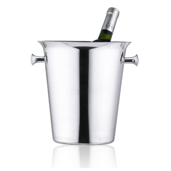Euro Wine Bucket with Stand | Elegant Stainless Steel Wine Chiller | Premium Barware & Beverage Cooler