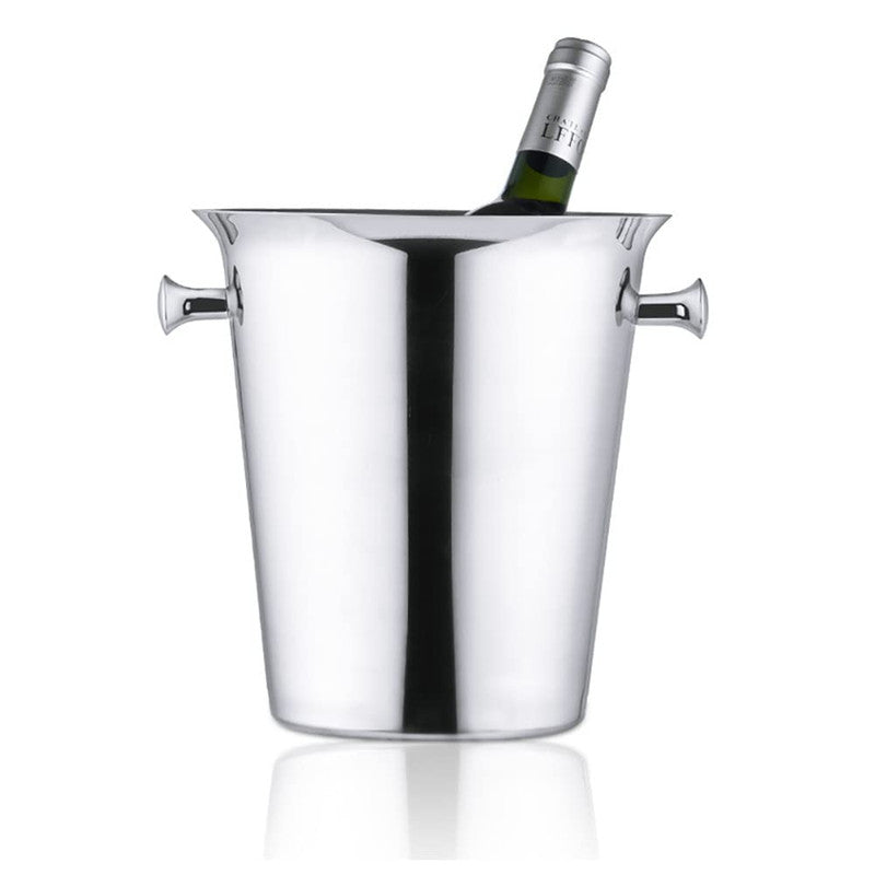 Euro Wine Bucket with Stand | Elegant Stainless Steel Wine Chiller | Premium Barware & Beverage Cooler