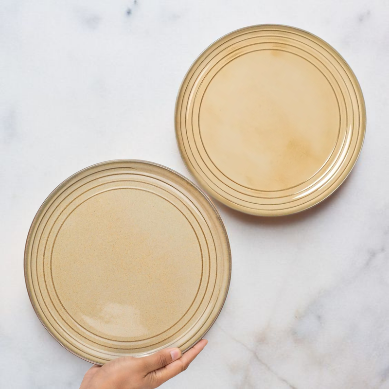 Dessert Plate Rim 7.5" Cotton Antique - 2 PC Porcelain High Quality