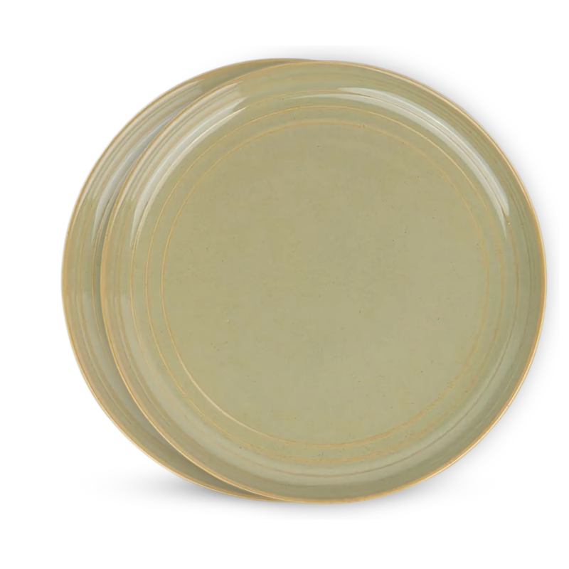 Dessert Plate Rim 7.5" Pistachio Green - 2 PC Porcelain High Quality
