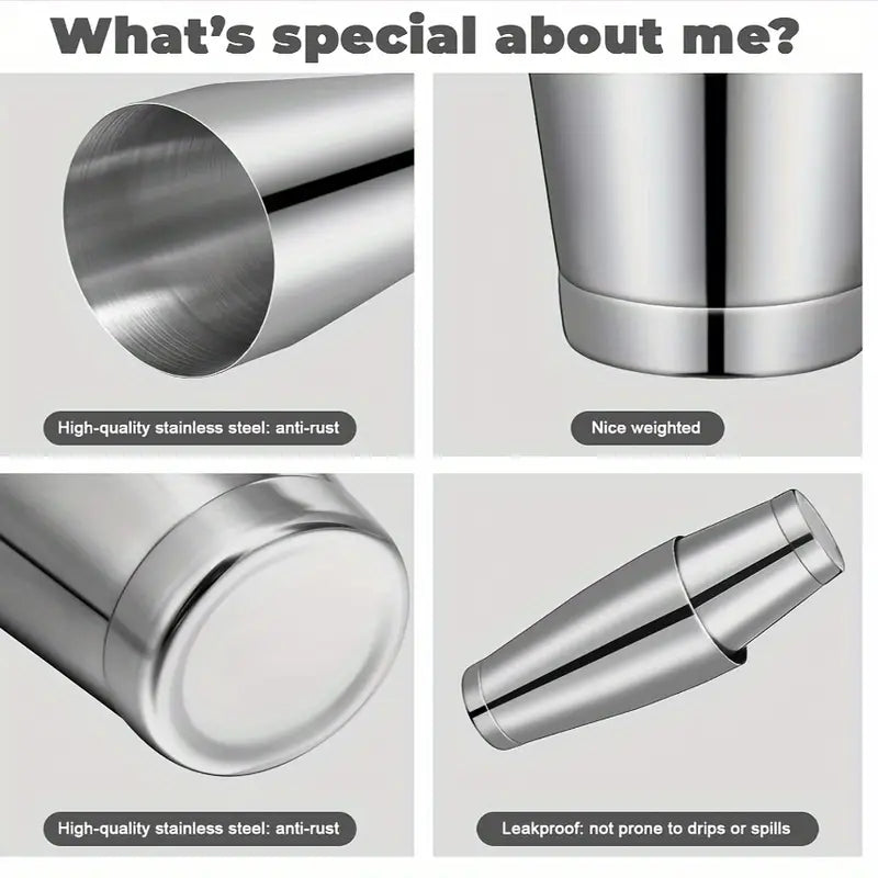 Mirror Boston Shaker | Tin On Tin  | 750 ML | Cocktail Shaker