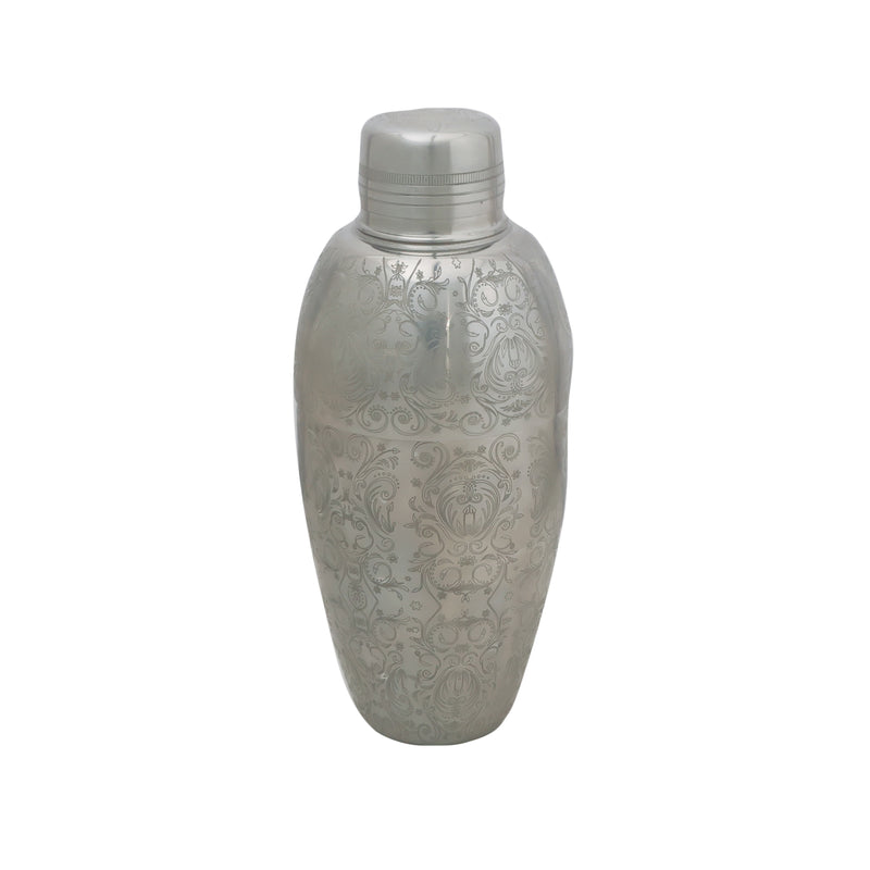 American Cobbler Shaker Mirror Etched | Cocktail Shaker | Professional Bartender | 550 ML