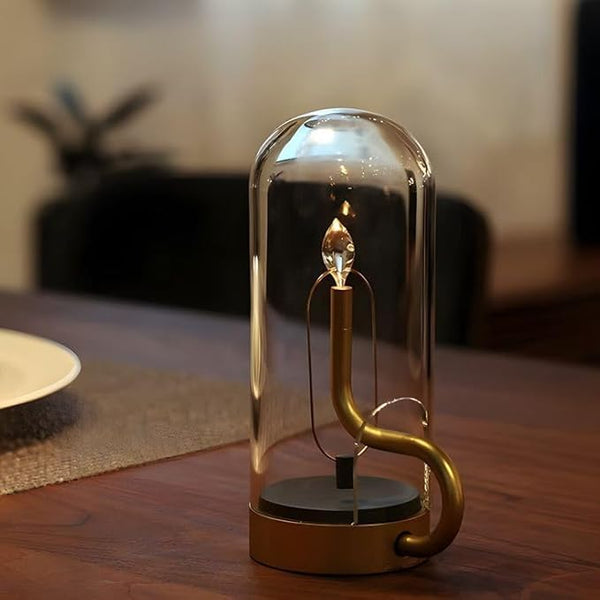 Gold Magnetic Swing Atmosphere Table Lamp _ Portable, Rechargeable & Touch-Control LED Lamp
