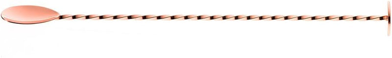 Copper Disc Drop Bar Spoon (30 cm) - Premium Stainless Steel Cocktail Spoon for Bars and Home Use