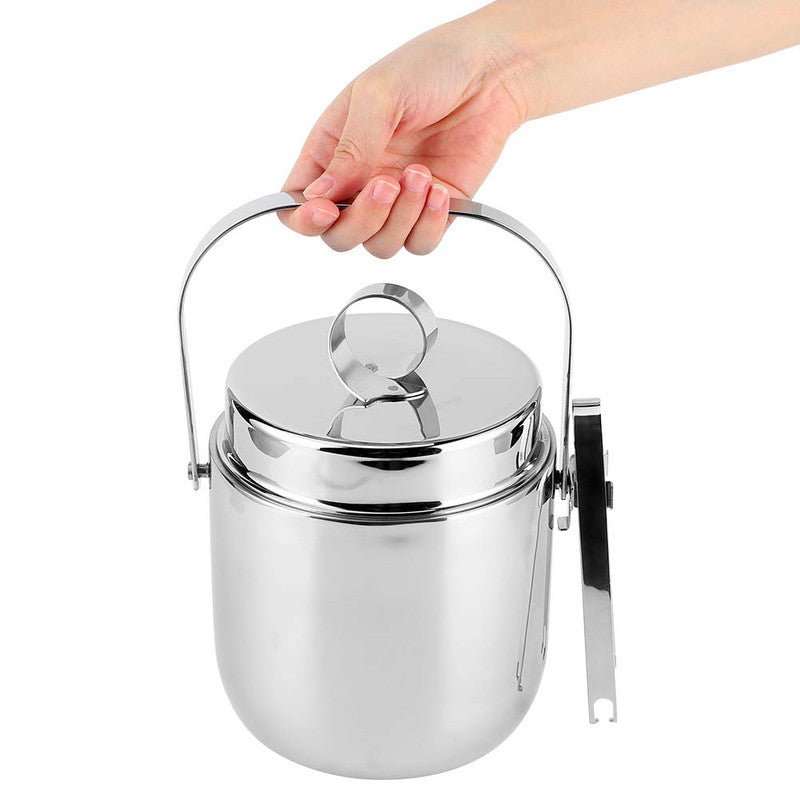 Double Ice Bucket Dx | Premium Insulated Barware for Ice & Beverage Cooling | Stylish Stainless Steel Design