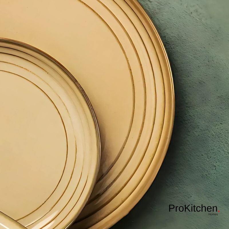Dinner Plate Rim 10" Cotton Antique - 6 PC Porcelain High Quality