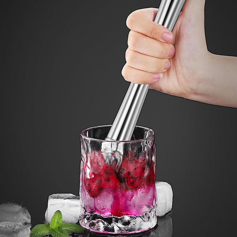 Mirror-Finish Cocktail Muddler | Stainless Steel Bar Tool for Mixing & Mashing | Premium Bartender Essentials