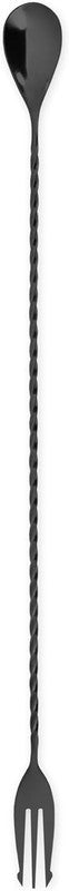 Black Trident  Drop Bar Spoon (40 cm) - Premium Stainless Steel Cocktail Spoon for Bars and Home Use