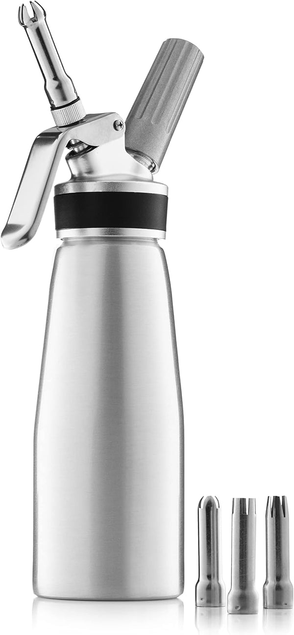 Aluminum Cream Whipper - 1000ML Cream Dispenser Canister with 3 Decorative Nozzles