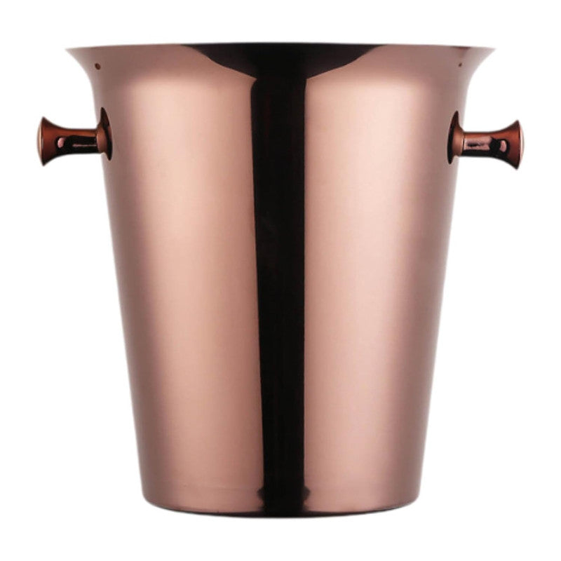 Copper Wine Bucket with Stand | Elegant Stainless Steel Wine Chiller | Premium Barware & Beverage Cooler