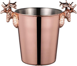Copper Deer Champagne Bucket | Elegant Barware with Decorative Handles | Premium Wine & Champagne Cooler