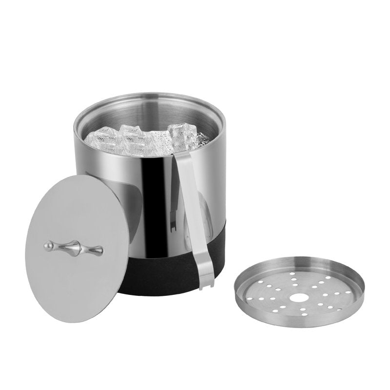 Dual Black Ice Bucket | Stylish Insulated Barware for Ice & Beverage Cooling | Premium Drinkware Accessory