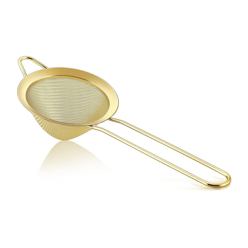 Bar Strainer - Double Net - Gold Finish | Premium | Cocktail Strainer