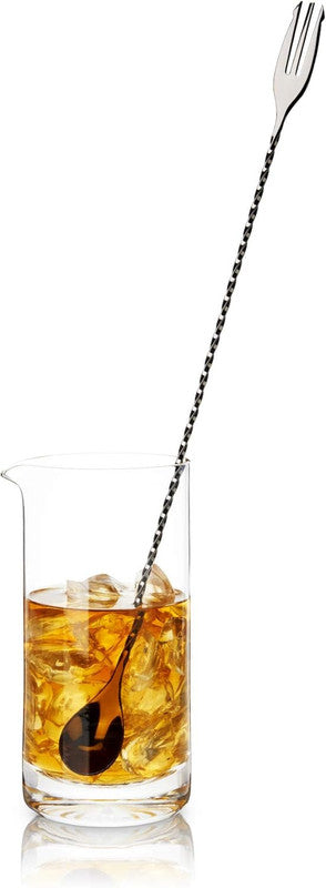 Black Trident  Drop Bar Spoon (40 cm) - Premium Stainless Steel Cocktail Spoon for Bars and Home Use