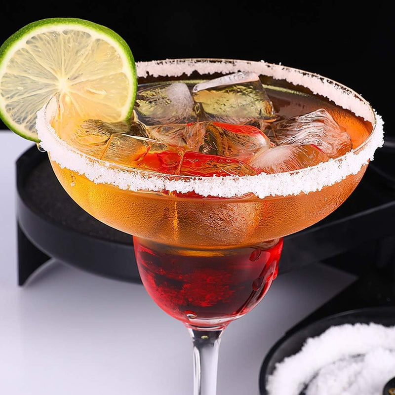 Margarita Salt Rimmer 3 Tier Bar Glass Rimmer with Lid and 3 Sponges