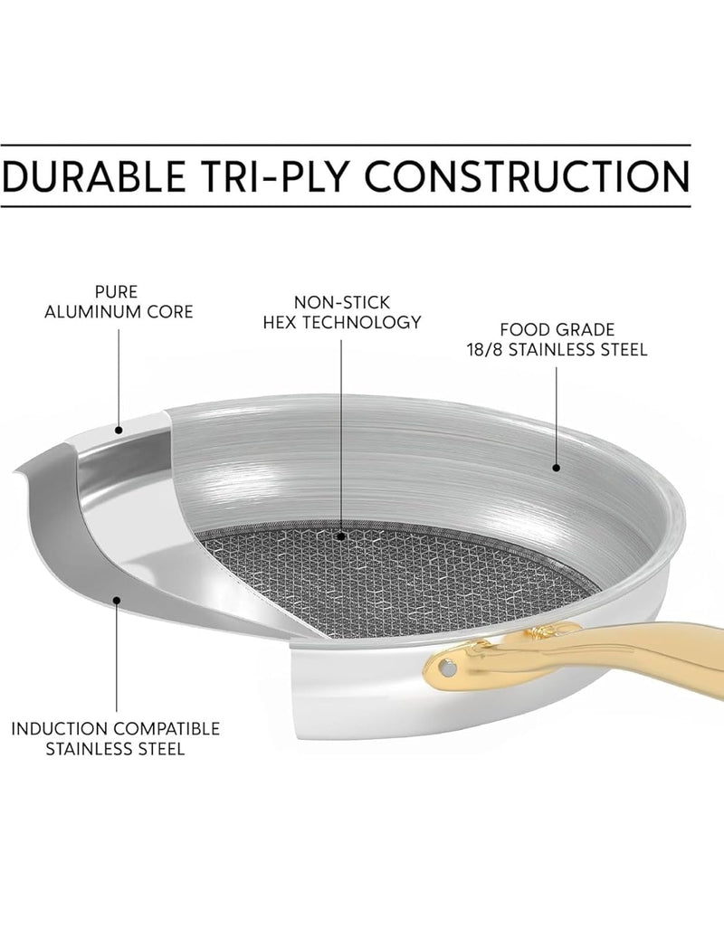 Honeycomb Copper Base Cookware with Sturdy Copper Handle Frying Pan-20CM