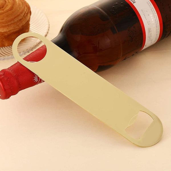 Stainless Steel Flat Bottle Opener Bartender Bottle Opener for Bar, Simple and Effective Beer Openers