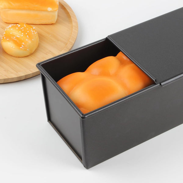 Rectangular Tin 500g Loaf Pan with Lid, Bread Baking Mould Set of 1 Pieces