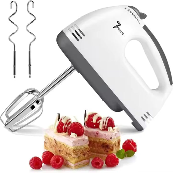 7-Speed Electric Hand Mixer Beater Blender for Cake, Cream, and Whipping