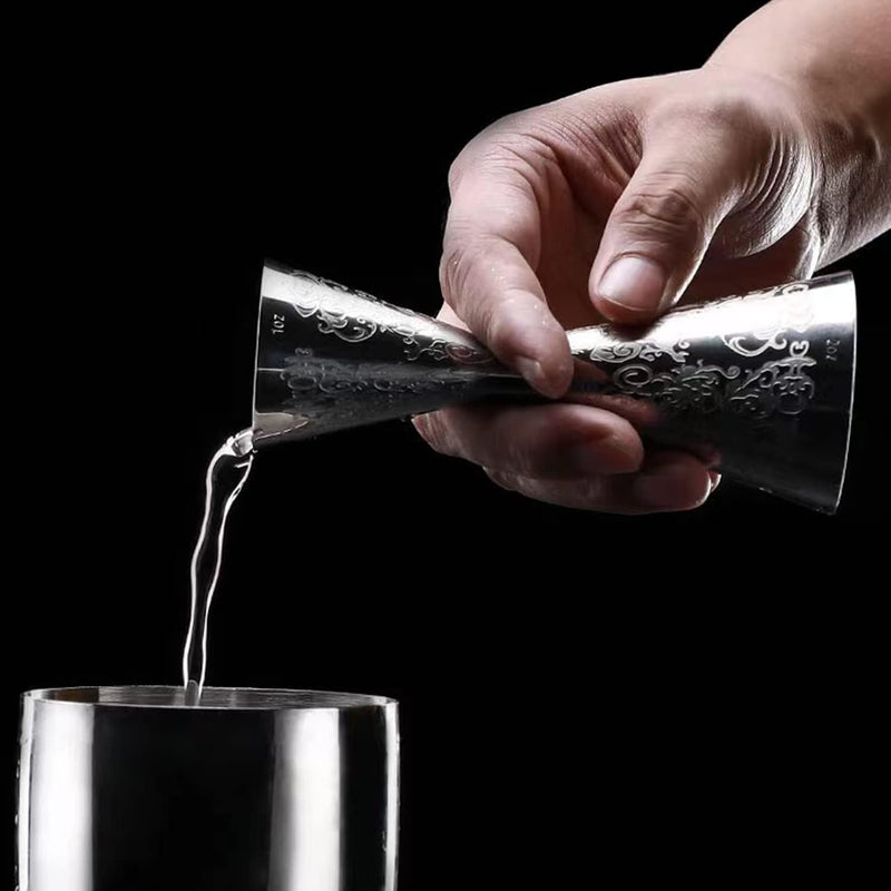 Jigger 30/60 ML -Black Leaf - Premium Double-Side Cocktail Measure