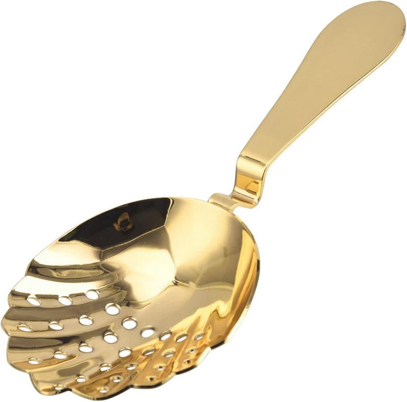 Julep Strainer - Shell - Gold Finish | Premium | Cocktail Strainer