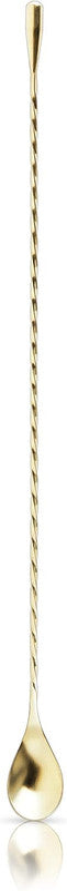 Gold Tear Drop Bar Spoon (40 cm) - Premium Stainless Steel Cocktail Spoon for Bars and Home Use