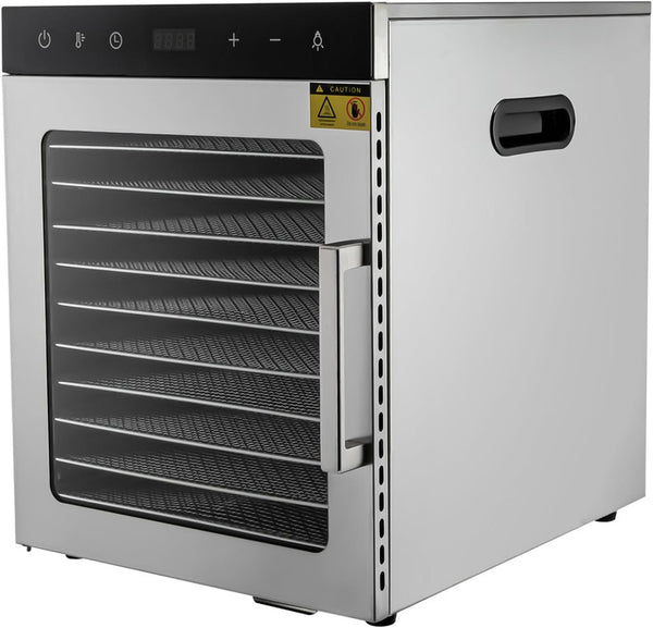ProSeries H12-C001 - 12 Tray Stainless Steel Food Dehydrator | 800W | Adjustable Timer