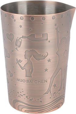 Gold Etched Mixing Jar | Stainless Steel Cocktail Mixer for Bartenders | Premium Barware