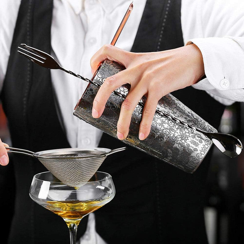 Fine Leaf Engraved Boston Shaker 750 ML | Cocktail Shaker