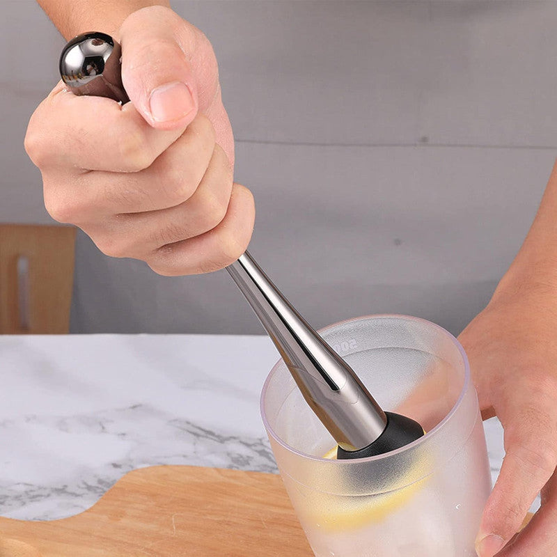 Gold-Finish Cocktail Muddler | Stainless Steel Bar Tool for Mixing & Mashing | Premium Bartender Essentials