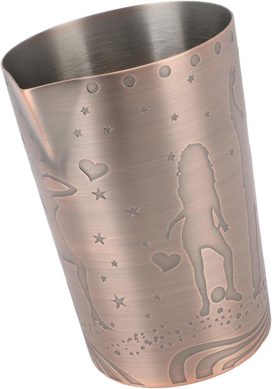 Gold Etched Mixing Jar | Stainless Steel Cocktail Mixer for Bartenders | Premium Barware