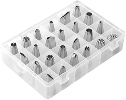 24 Pieces Decorative Pastry Nozzles Set – Stainless Steel Cake Decorating Tool