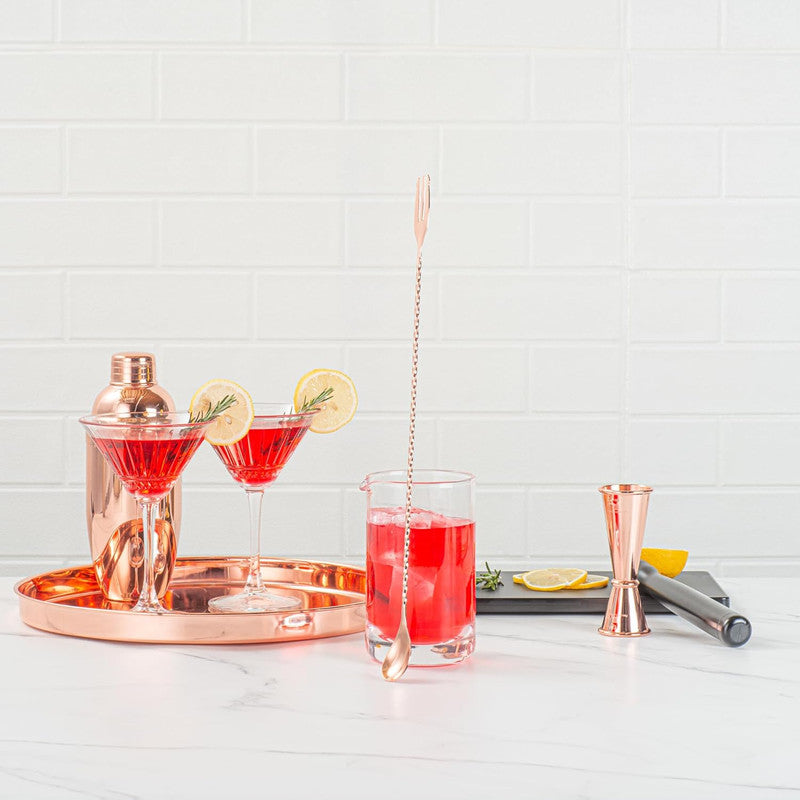 Copper Trident  Drop Bar Spoon (40 cm) - Premium Stainless Steel Cocktail Spoon for Bars and Home Use