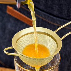 Bar Strainer - Double Net - Gold Finish | Premium | Cocktail Strainer