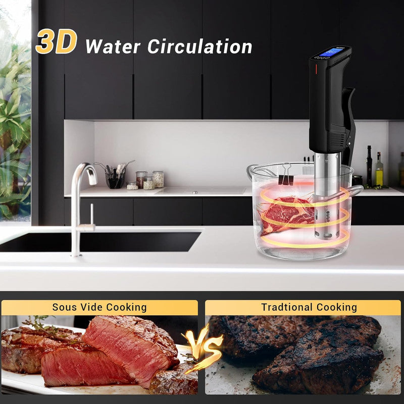 ProSeries INSV001 WiFi Sous Vide - 100 | Precision Immersion Circulator with LCD Display