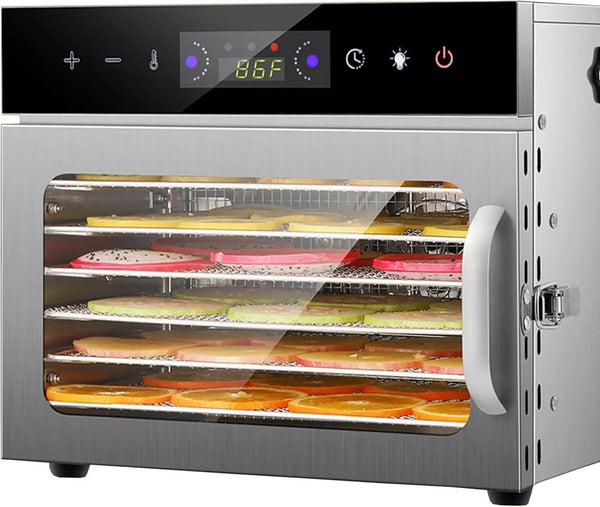 ProSeries H6-C001 - 6 Tray Stainless Steel Food Dehydrator, 400W | Adjustable Timer