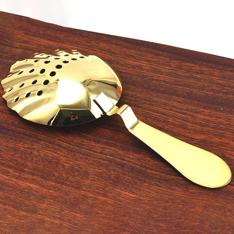 Julep Strainer - Shell - Gold Finish | Premium | Cocktail Strainer