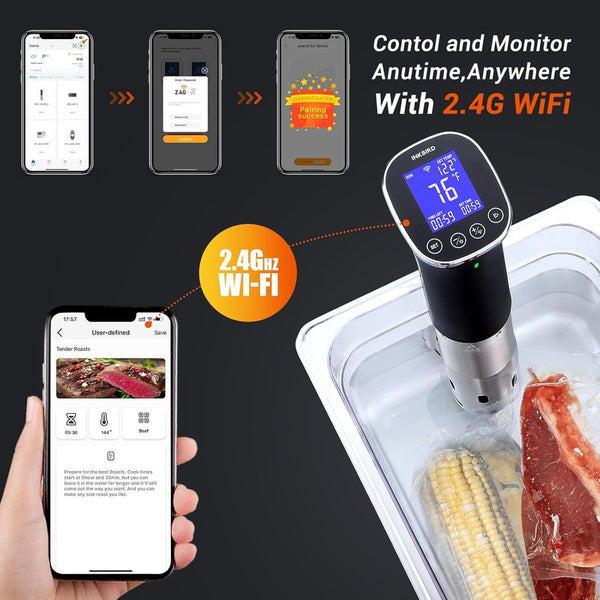 ProSeries INSV003 WiFi Sous Vide - 300 | 1000W Immersion Circulator | IPX7 Waterproof