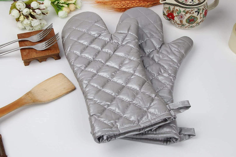 Professional Oven Gloves Silver Large