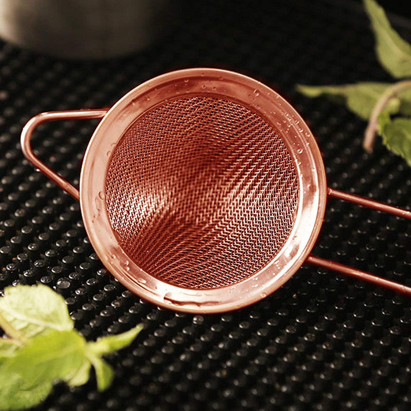 Bar Strainer - Double Net - Copper Finish | Premium | Cocktail Strainer