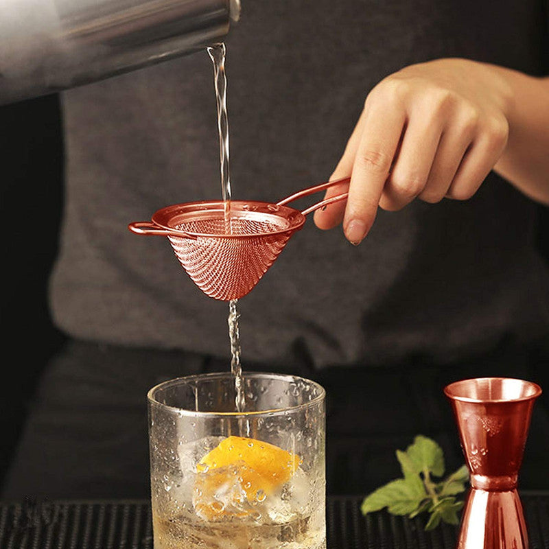 Bar Strainer - Double Net - Copper Finish | Premium | Cocktail Strainer