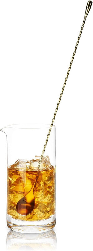 Gold Tear Drop Bar Spoon (40 cm) - Premium Stainless Steel Cocktail Spoon for Bars and Home Use