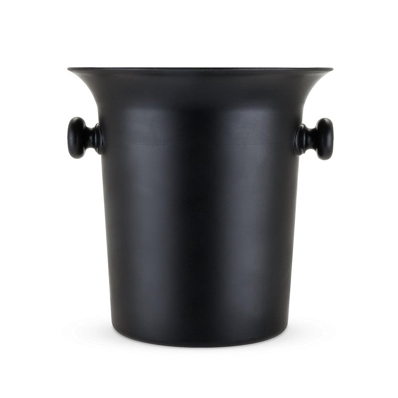 Black Wine Bucket with Stand | Elegant Stainless Steel Wine Chiller | Premium Barware & Beverage Cooler
