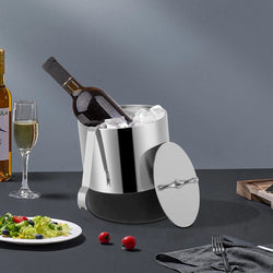 Dual Black Ice Bucket | Stylish Insulated Barware for Ice & Beverage Cooling | Premium Drinkware Accessory