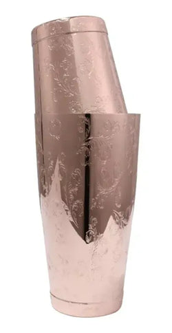 Copper Leaf Etched Boston Shaker 750 ML | Cocktail Shaker