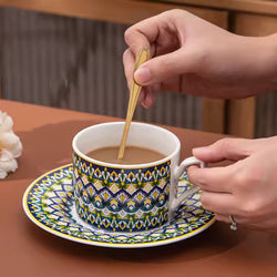 Boho Green Tea Cup Set of 2